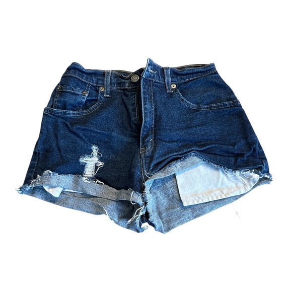 Levi's Blue Denim Relaxed Fit 550 Shorts - Picture 2 of 5